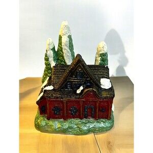 Vtg "FRENCH CATHEDRAL” Winter Scene Candle In Original Plastic Box By Delicates